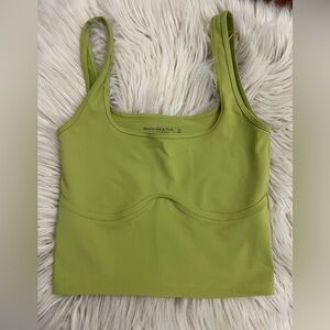 Abercrombie & Fitch Corset-Style Stretch Tank Top XS Lime Green A&F Collection
